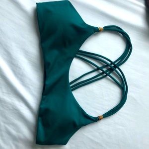 Emerald green DESPI Swimwear crossback top